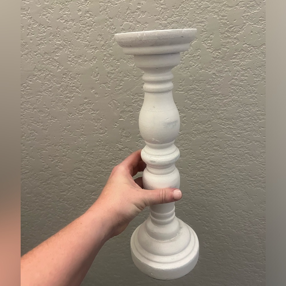 White Candle holder